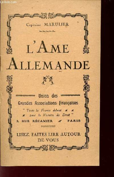 L'AME ALLEMANDE.