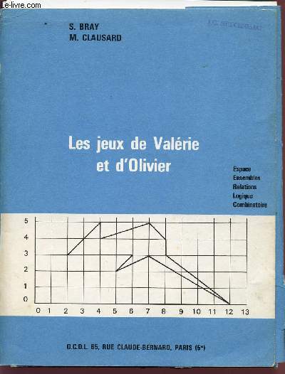 LES JEUX DE VALERIE ET D'OLIVIER / ESPACE - ENSEMBLES - RELATIONS - LOGIQUE COMBINATOIRE.