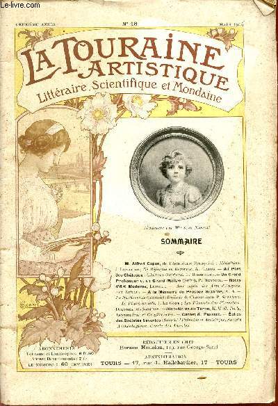 LA TOURAINE / REVUE ARTISTIQUE, LITTERAIRE, SCIENTIFIQUE MODERNE / DEUXIEME ANNEE - NUMERO 18 - MARS 1914.