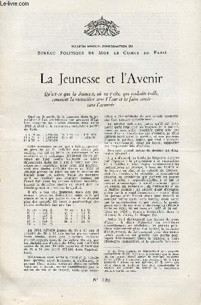 LETTRE N 129 / LA JEUNESSE ET L'AVENIR / 23 MARS 1960.