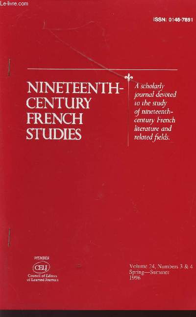 NINETEENTH-CENTURY FRENCH STUDIES / VOLUME 24 - N3 ET 4 - PRINTEMPS ETE 1996 / SERVITUDES ET GRANDEURS MILITAIRES : L'ATOCONSULTATION DU DOCTEUR NOIR.
