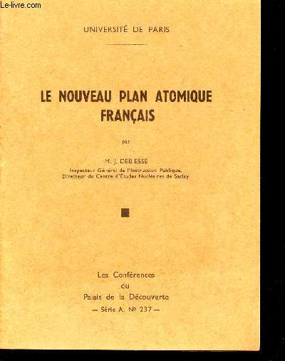 LE NOUVEAU PLAN ATOMIQUE / COLLECTION UNIVERSITE DE PARIS / SERIE A, N237.