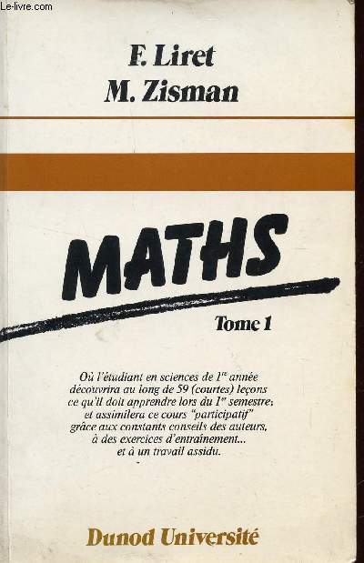 MATHS / TOME 1.