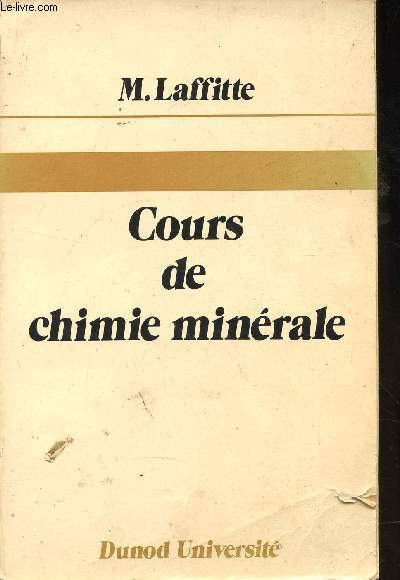 COURS DE CHIMIE MINERALE.