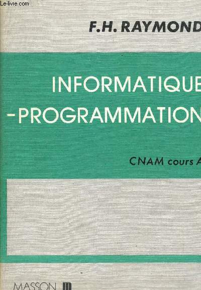 INFORMATIQUE-PROGRAMMATION - CNAM COURS A.