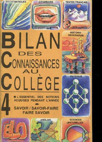 BILAN DES CONNAISSANCE AU COLLEGE - CLASSE DE 4 / GUIDE DES SAVOIR - SAVOIR-FAIRE - FAIRE SAVOIR.