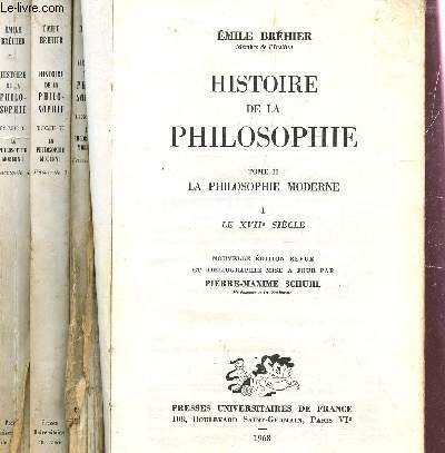 HISTOIRE DE LA PHILOSOPHIE - TOME II - PHILOSOPHIE MODERNE EN 4 FASCICULES.