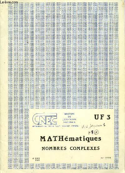 MATHEMATIQUES - NOMBRES COMPLEXES - UF3 / REFERENCE 2220.