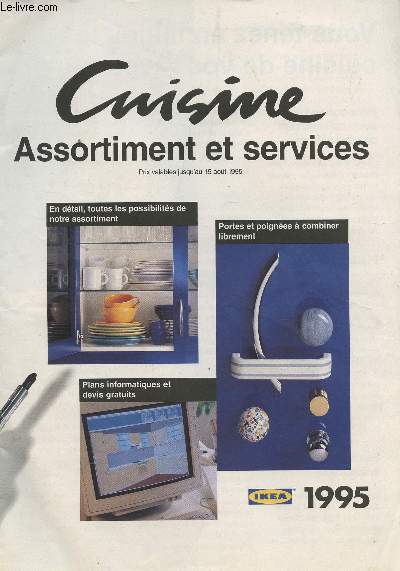 PLAQUETTE IKEA 1995 - CUISINE - ASSORTIEMENT ET SERVICES.