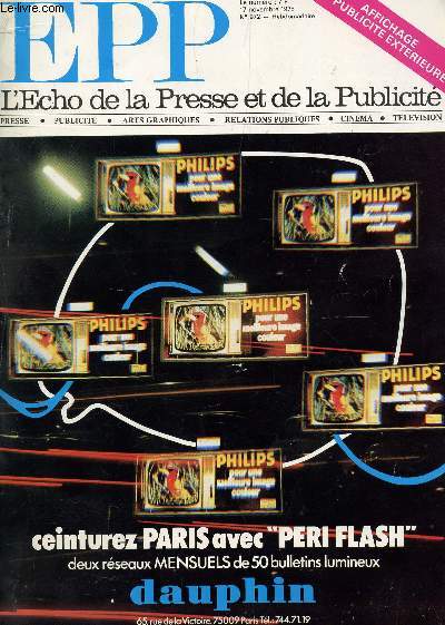 EPP - L'ECHO DE LA PRESSE ET DE LA PUBLICITE - N972 - 17 NOVEMBRE 1975 / CEINTUREZ PARIS AVEC PERI FLASH / DERNIERES NOUVELLES - INTERVIEW DE C. ROUSSEL, PESIDENT DE L'AFP - AMNISTIE FISCALE POUR LA PRESSE? - UN HEBDO DE TELE GRATUIT - LA PRESSE VUE ETC.