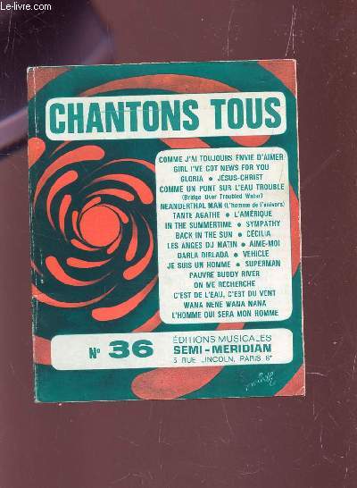 CHANTONS TOUS - N36.