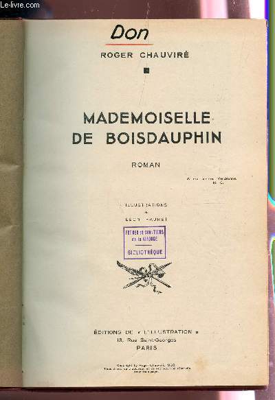 MADEMOISELLE DE BOISDAUPHIN / JEUX D'ETE / LE RAMEAU DE MYRTE / LE TEMPLE D'ARGILE