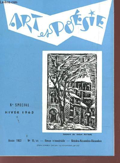 ART ET POESIE - ANNEE 1963 - NUMERO SPECIAL 