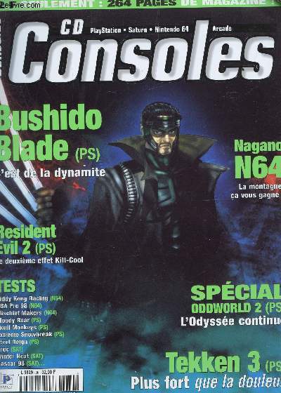 CD CONSOLES - N36 / BUSHIDO BLADE (PS) - NAGANO N64 - RESIDENT EVILE2 (PS) - RESTS - SPECIAL ODDWORLD 2 (PS) - TEKKEN 3 (PS) ETC...