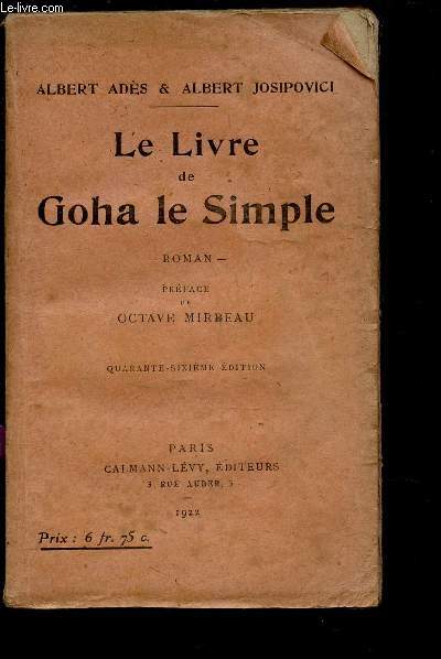 LE LIVRE DE GOHA LE SIMPLE / 46e EDITION.