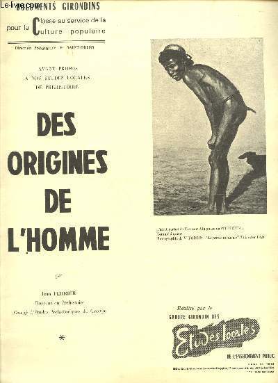 DES ORIGINES DE L'HOMMES /