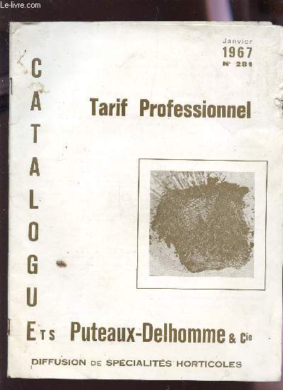 CATAOLOGUE DE TARIF PROFESSIONNEL - JANVIER 1967 - N281.