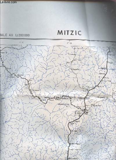 1 CARTE DEPLIANTE BICOLORE DE MITZIC - REPUBLIQUE GABONAISE -(FEUILLE NA-32-VI) - ECHELLE : 1 / 200 000  - ESQUISSE PLANIMETRIQUE DE L'AFRIQUE CENTRALE AU 1/200 000 - DIMENSION : 70 Cm X 70 Cm ENVIRON / 2e EDITION - JUIN 1967.