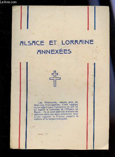 ALSACE ET LORRAINE ANNEXEES - FASCICLUE N109.