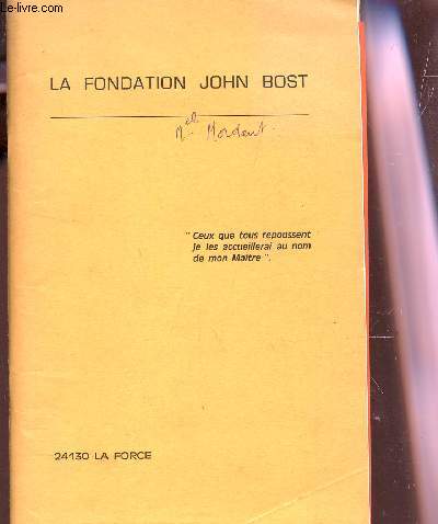 MA FONDATION JOHN BOST.