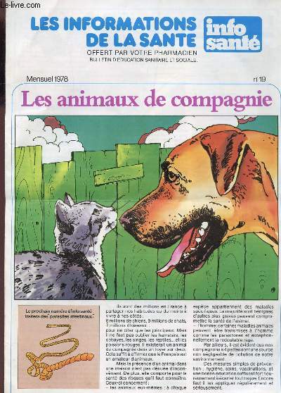 LES INFORMATIONS DE LA SANTE - N19 - LES ANIMAUX DE COMPAGNIE.