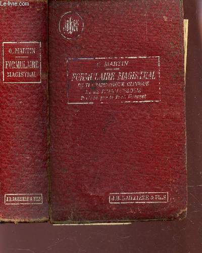 NOUVEAU FORMULAIRE MAGISTRAL DE THERAPEUTIQUE CLINIQUE ET DE PHARMACOLOGIE / 4e EDITION.