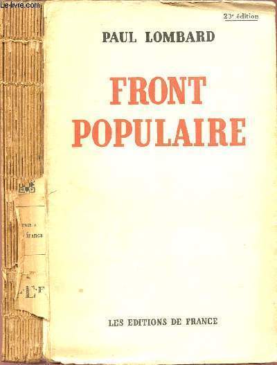 FRONT POPULAIRE / 20e EDITION.