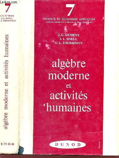 ALGEBRE MODERNE ET ACTIVITES HUMAINES / VOL. 7 DE 