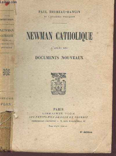 NEWMAN CATHOLIQUE - D'APRES LES DOCUMENTS NOUVEAUX.