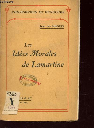 LES IDEES MORALES DE LAMARTINE / COLLECTION 
