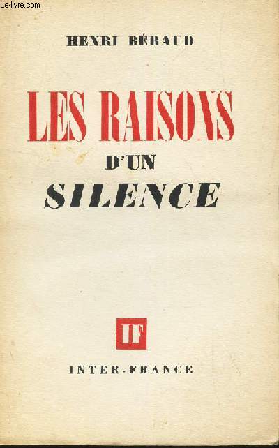 LES RAISONS D'UN SILENCE