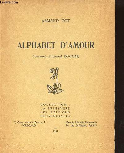 ALPHABET D'AMOUR / COLLECTION 