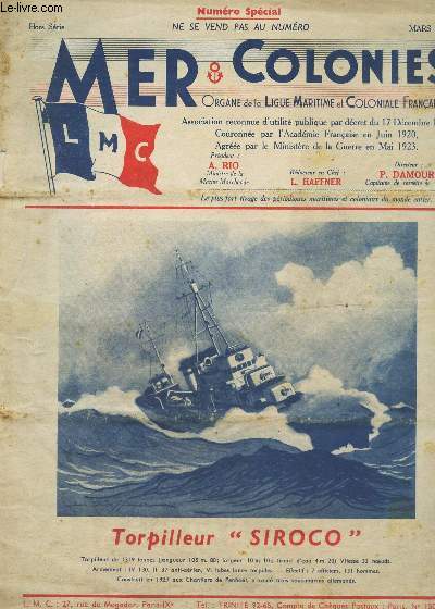 MER & COLONIES - HORS SERIE - MARS 1940 / L