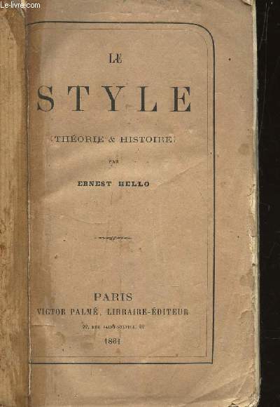 LE STYLE - THEORIE & HISTOIRE
