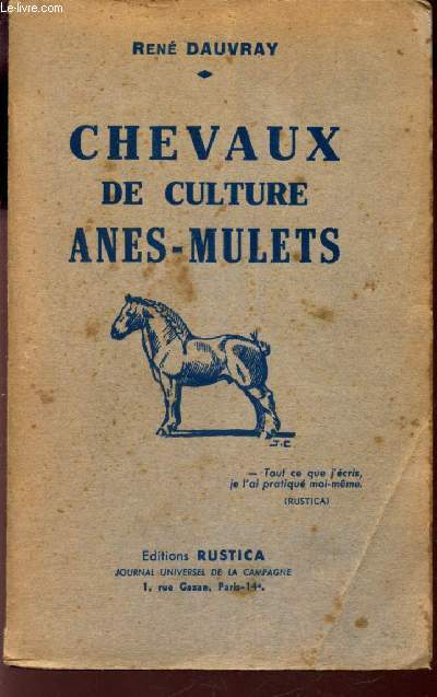 CHEVAUX DE CULTURE ANES-MULETS