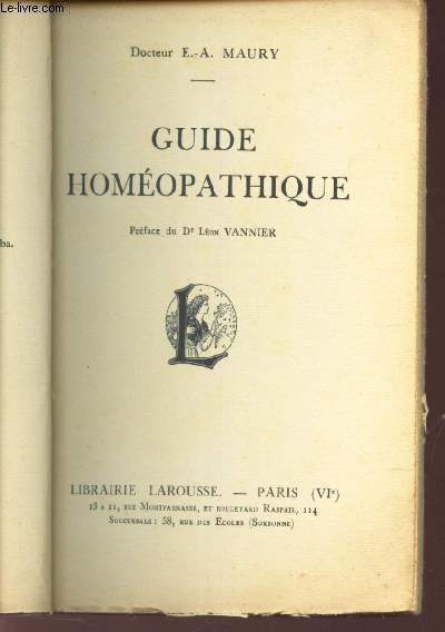 GUIDE HOMEOPATHIQUE