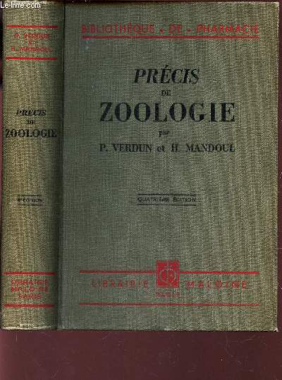 PRECIS DE ZOOLOGIE / BIBLIOTHEQUE DE PHARMACIE.