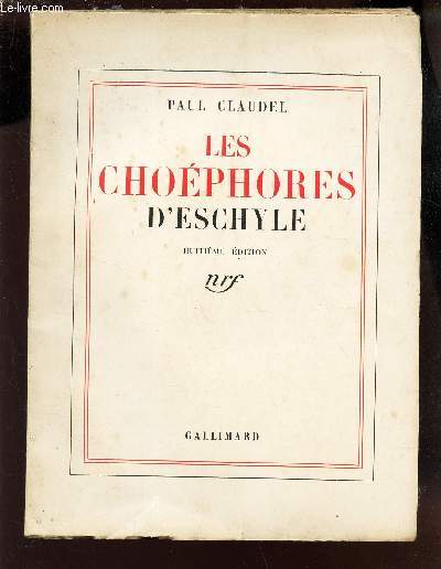 LES CHOEPHORES D'ESCHYLE / 8e EDITION