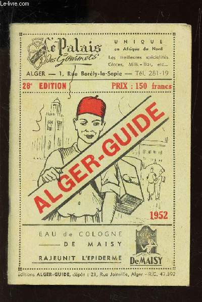 ALGER-GUIDE - 1952 / 28e EDITION.