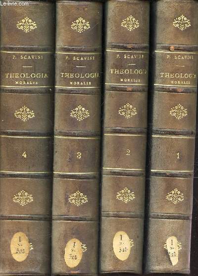 THEOLOGIA MORALIS UNIVERSA - EN 4 VOLUMES (Tomes 1  4) / AD MENTEM S, ALPHONSI M DE LIGORIO ESPIC ET DOCTORIS PIO IX PONTIFICI M. / EDITIO XIII.