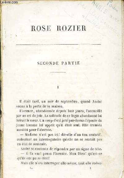 ROSE ROZIER - TOME 2 (seconde partie).