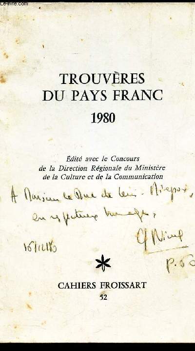 TROUVERES DU PAYS FRANC - 1980 / N52 DE LA COLLECTIN 