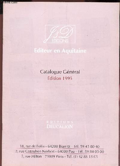 CATALOGUE GENERAL - EDITION 1995.