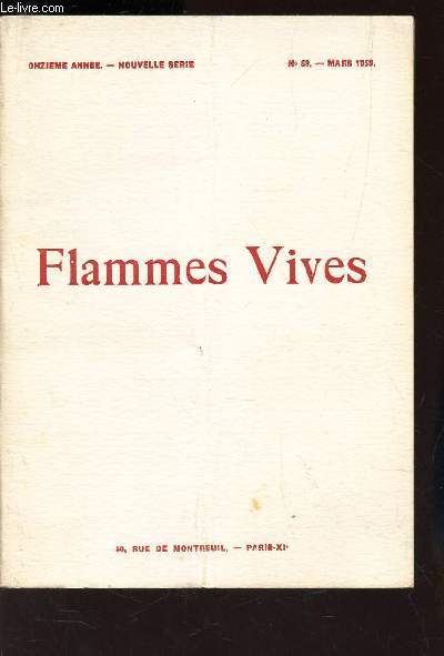 FLAMMES VIVES - N59 - mars 1959 / Picart de Doux Ch / Aubert J / Blanchard A / Brun M etc...