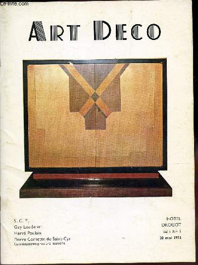 CATALOGUE DE VENTE AUX ENCHERES - ART DECO - DROUOT - 30 MAI 1973