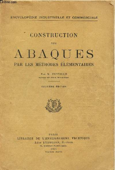 CONSTRUCTION DES ABAQUES PAR LES METHODES ELEMENTAIRES