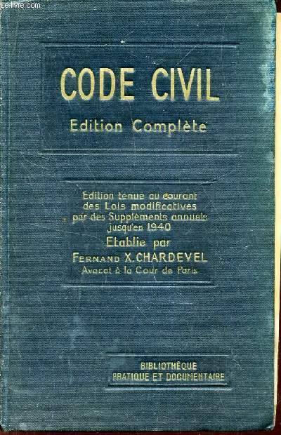 CODE CIVIL - EDITION COMPLETE