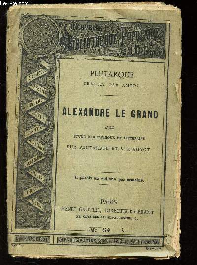 ALEXANDRE LE GRAND - N54 DE 