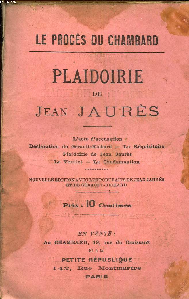 PLAIDOIRIE DE JEAN JAURES -