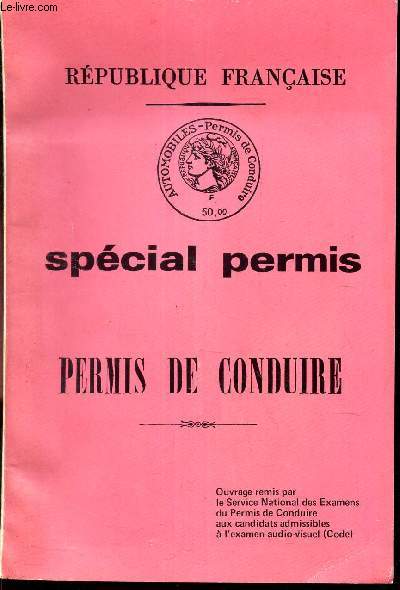 SPECIAL PERMIS - PERMIS DE CONDUIRE.